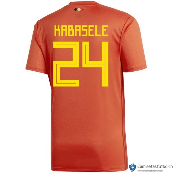 Camiseta Seleccion Belgica Primera equipo Kabasele 2018 Rojo